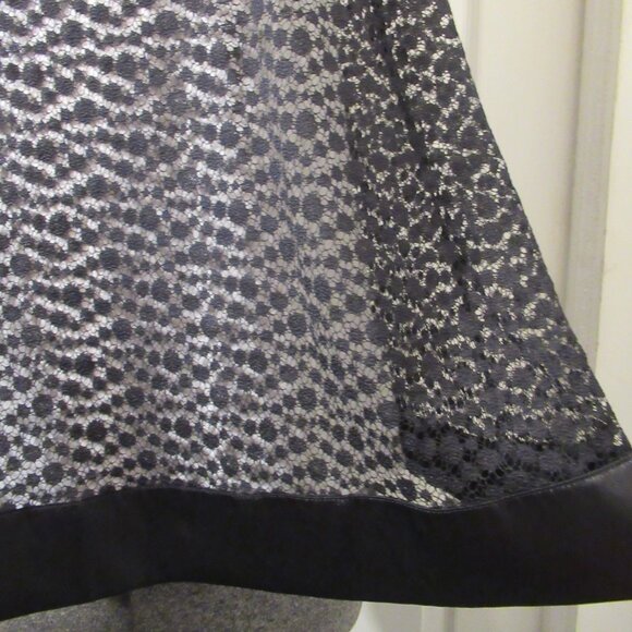 Nicole Miller Black & White Lace Dot Size Small Halter Neck Top Satin Bow Tie - Picture 4 of 14